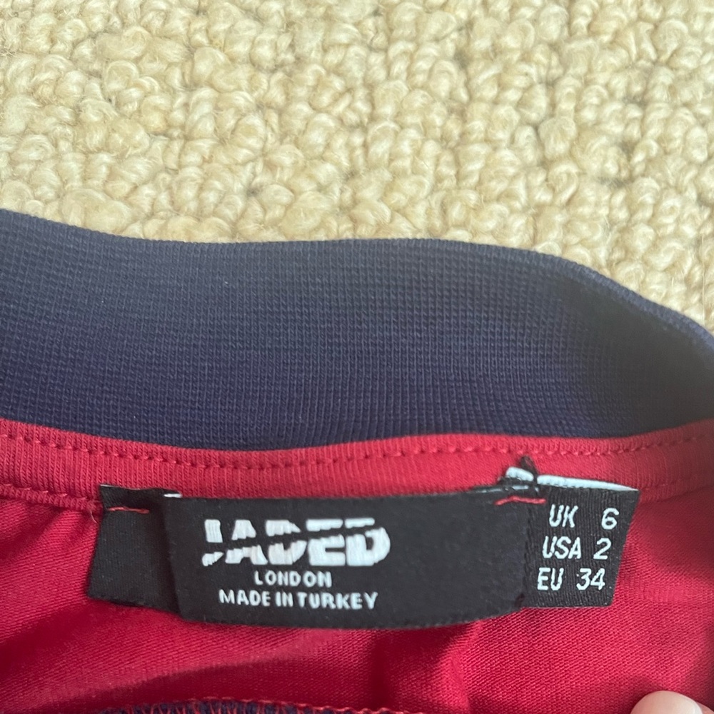 Jaded London Burgundy Red and Black 'Angel' Studded Crop Top - Picture 2 of 2